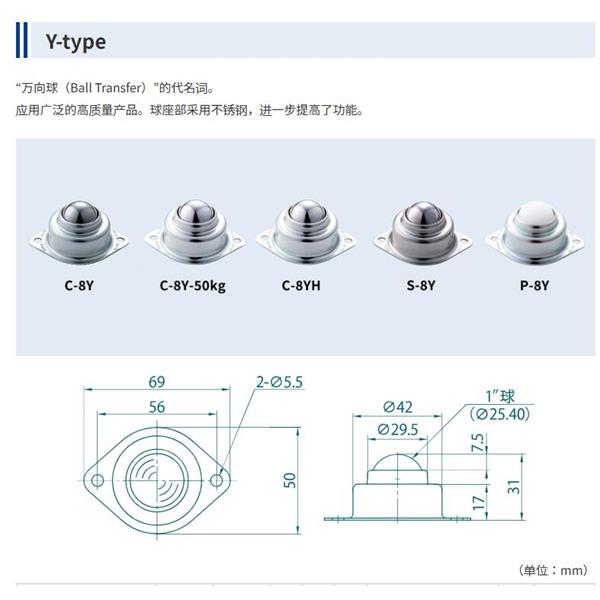 FREEBEAR福力百亞萬向球單元FU-P8L-800