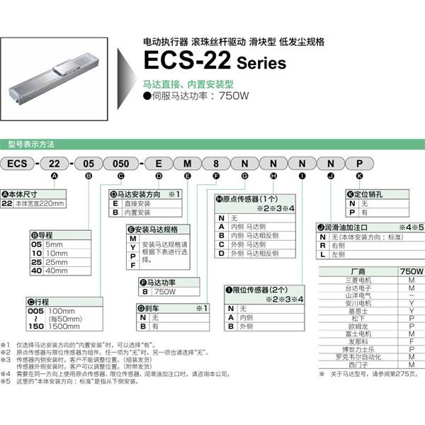 CKD喜開理電動執(zhí)行器（無馬達(dá)型）滑塊型ECS-22-10005-EM8NNNNN