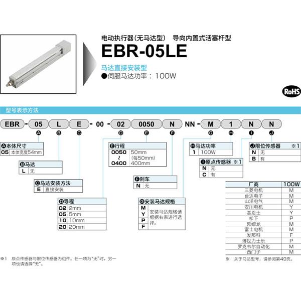 CKD喜開理電動(dòng)執(zhí)行器（無(wú)馬達(dá)型）滑塊型EBR-05LE-00-020150NNN-M1NN