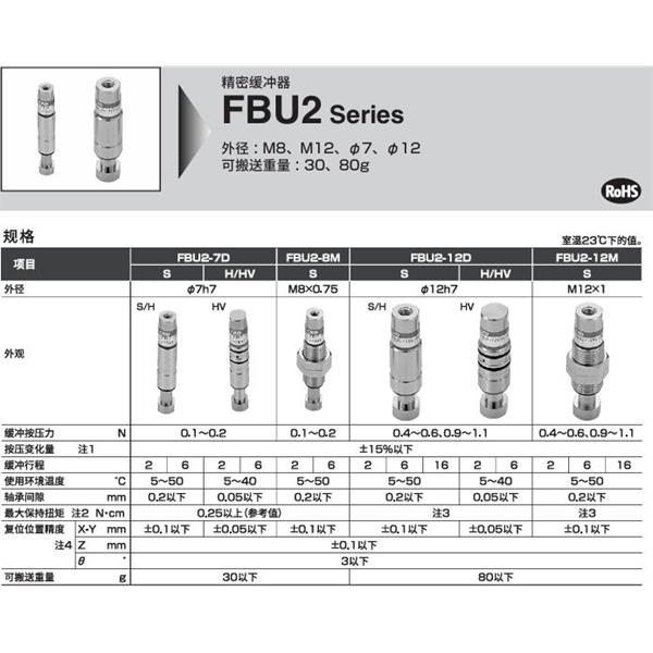 CKD喜開理精密緩沖器FBU2-12M-S-10-2-T5-HB